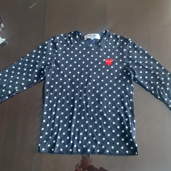 COMME DES GARÇONS PLAY
Black Heart Patch Long Sleeve T-Shirt-authentic - Picture 1 of 9